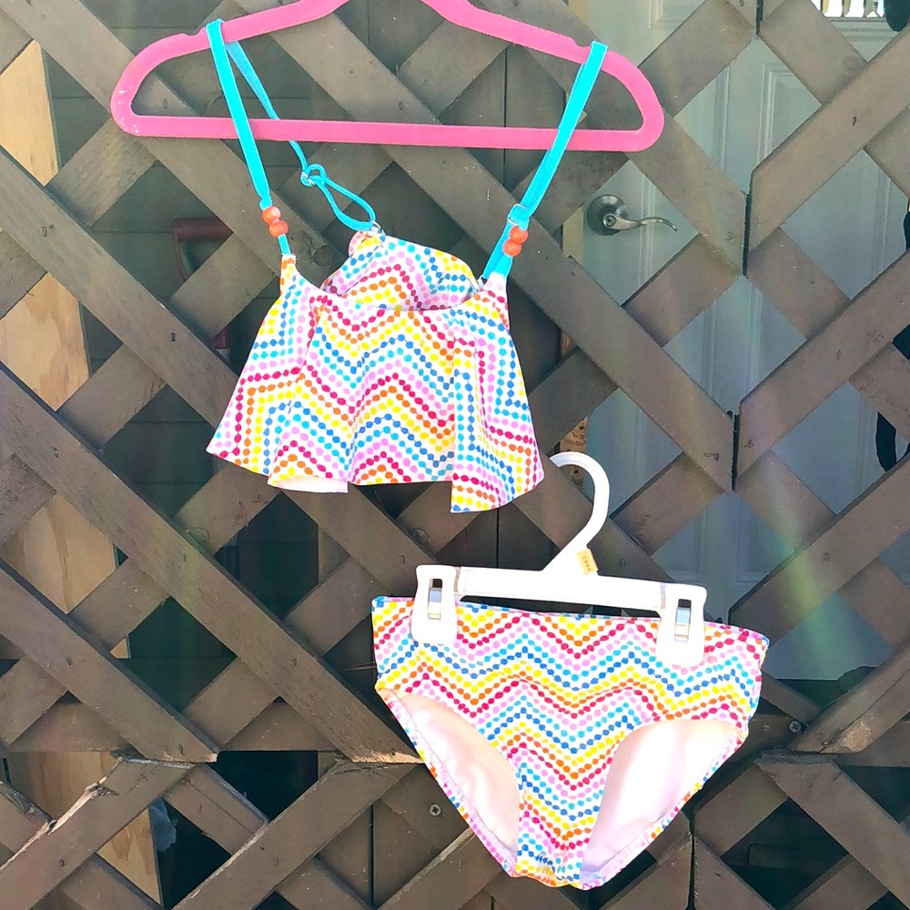 👙🏊🏼‍♀️ Lands End Girls Swim suit 10 Slim 🏊🏼‍♀️👙